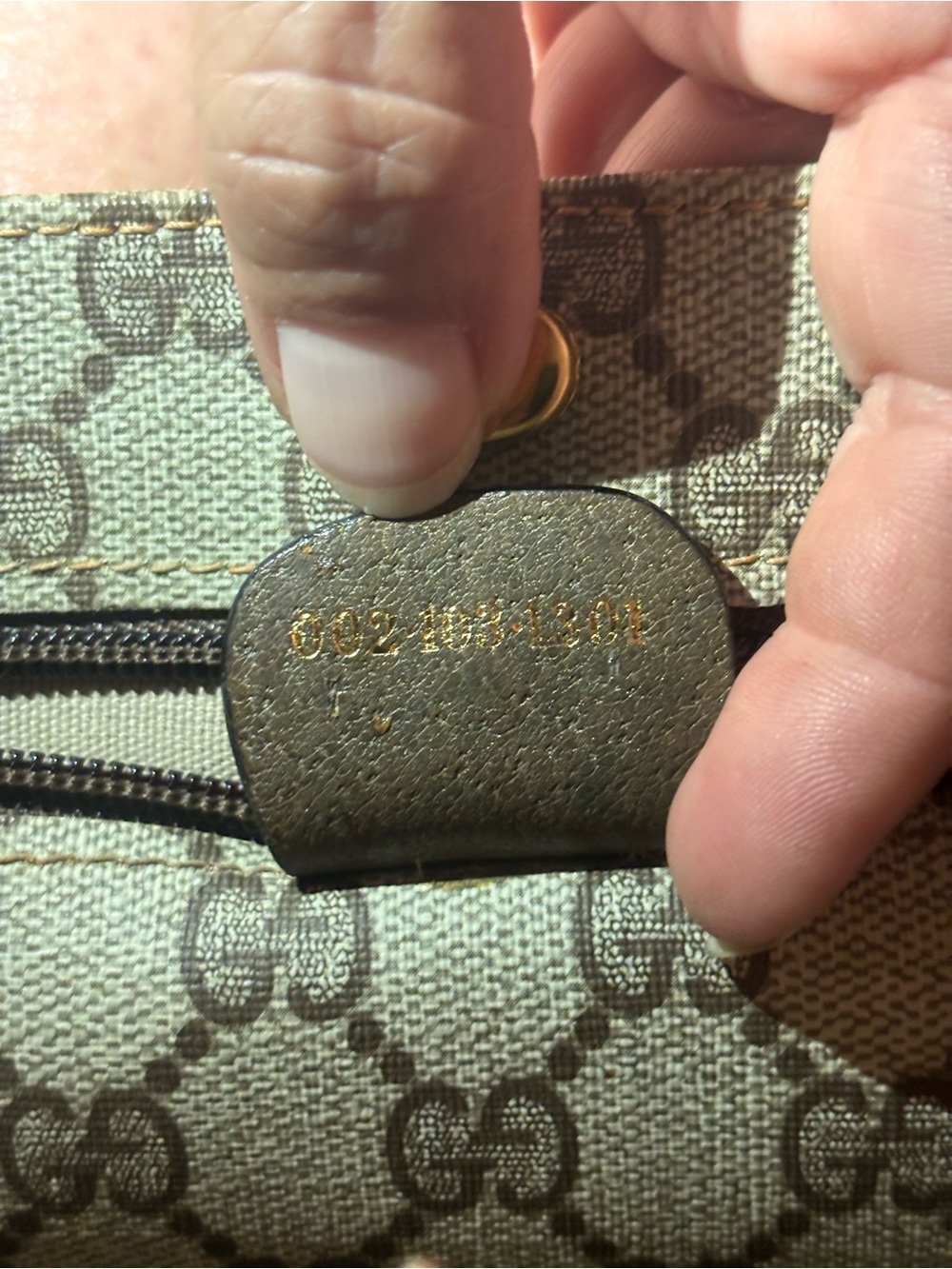 Vintage Gucci GG Monogram Canvas Tote with Brown Leather Trim - Picture 13 of 13
